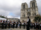 A festival near the Notre Dame de Paris 