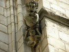 Gargoyles for Sain Severin church work as the drains for the guttering water  