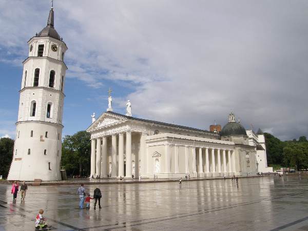 Vilnius, Lithuania, Vilnius Cathedral after rain
